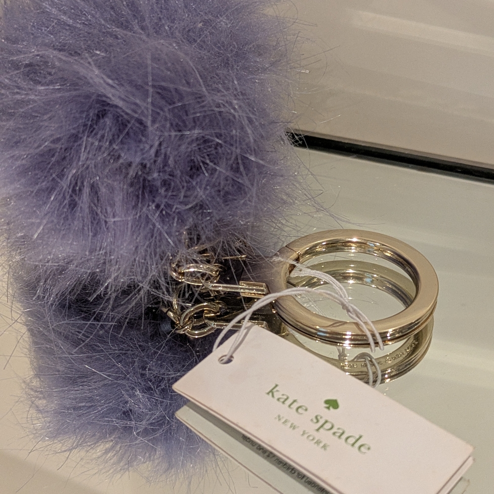 Kate Spade Lavender Fluffy Key Holder
